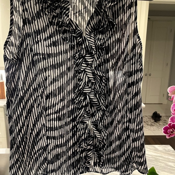 Anne Klein top black and white size xl - Picture 7 of 17